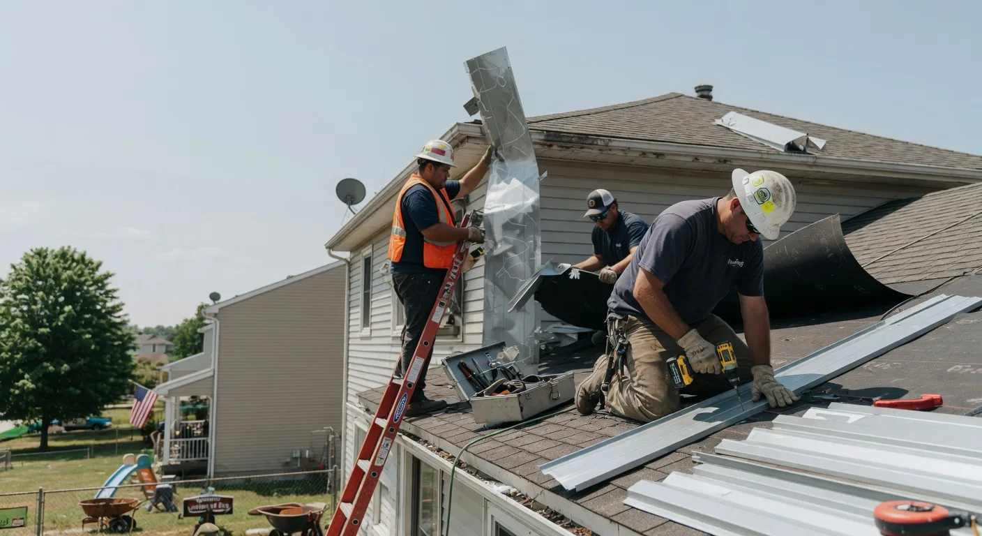 Storm Damage Metal Roof Repair in Parkersburg, IA